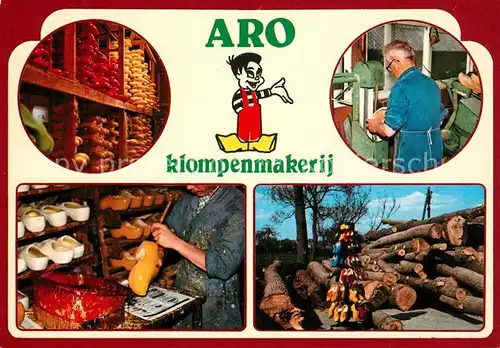 AK / Ansichtskarte Schuhmacher ARO Klompenmakerij Riphagen Holzschuhe 
