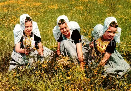 AK / Ansichtskarte Trachten_Holland Zeeland Kinder M?dchen 