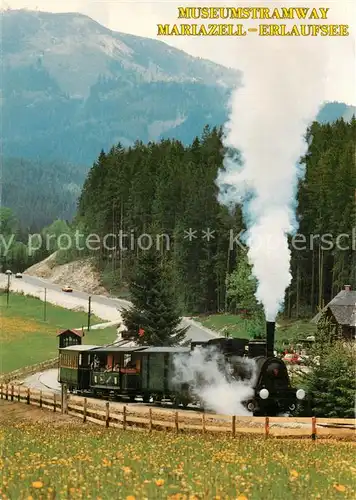 AK / Ansichtskarte Eisenbahn Dampftramwaylokomotive Nr. 31 Stammersdorf Mariazell Erlaufsee  Eisenbahn