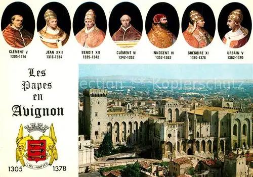 AK / Ansichtskarte Papst Avignon Clement V Jean XXII Benoit XII Innocent VI Urbain V 