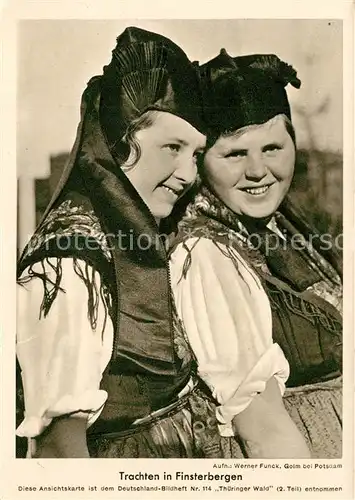 AK / Ansichtskarte Trachten Finsterbergen  