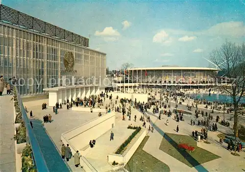 AK / Ansichtskarte Exposition_Universelle_Bruxelles_1958 Pavillons de l URSS et USA 