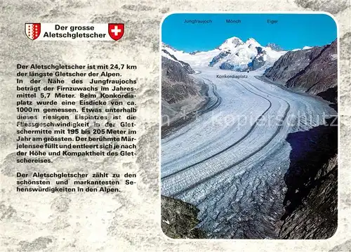 AK / Ansichtskarte Gletscher Aletschgletscher Konkordiaplatz 
