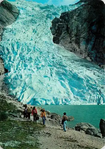 AK / Ansichtskarte Gletscher Briksdalen Nordfjord Norway  