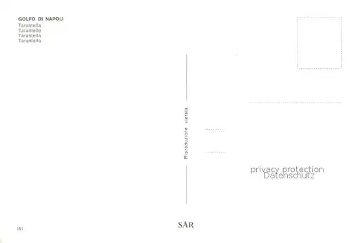 AK / Ansichtskarte Trachten_Italien Golfo di Napoli Tarantella Tanz 