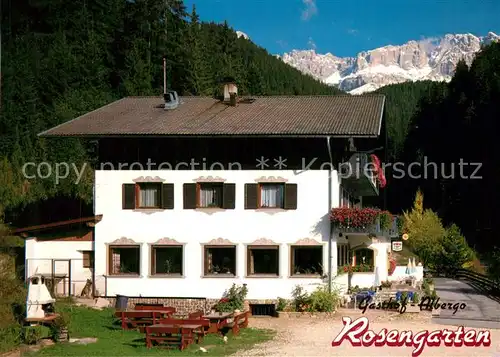 AK / Ansichtskarte Welschnofen_Suedtirol Gasthof Albergo Rosengarten Dolomiten Welschnofen Suedtirol