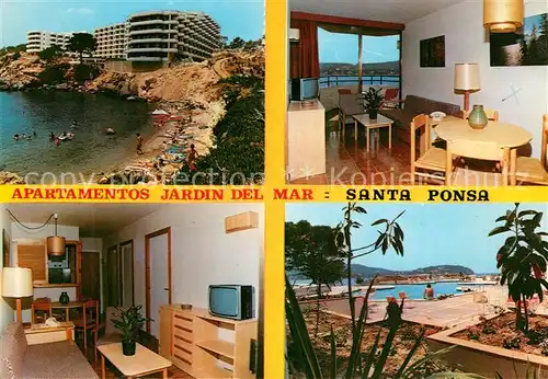 AK / Ansichtskarte Santa_Ponsa_Mallorca_Islas_Baleares Apartamentos Jardin del Mar Playa Santa_Ponsa