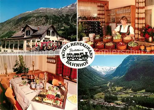 AK / Ansichtskarte Pontresina Hotel Restaurant Bahnhof Landschaftspanorama Alpen Pontresina