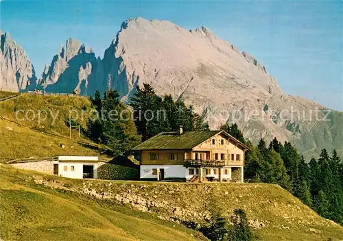 AK / Ansichtskarte Schlern AVS Schutzhuette mit Plattkofel Dolomiten Schlern