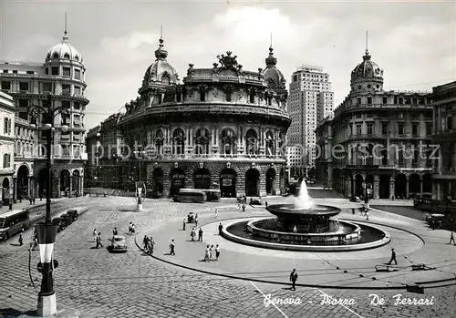AK / Ansichtskarte Genova_Genua_Liguria Piazza de Ferrari Genova_Genua_Liguria