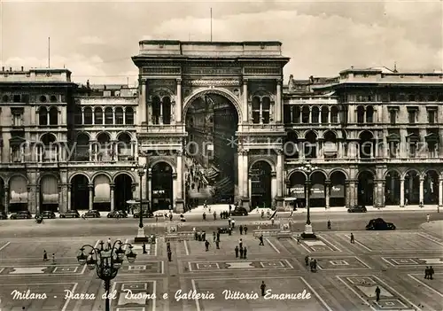 AK / Ansichtskarte Milano Piazza del Duomo Galleria Vittoria Emanuele Milano