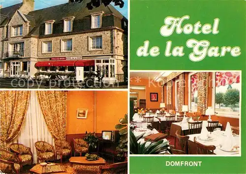 AK / Ansichtskarte Domfront_Orne Hotel de la Gare Domfront Orne