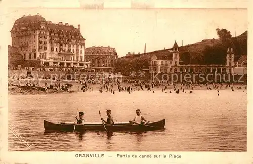 AK / Ansichtskarte Granville_Manche Plage Kanu Granville_Manche