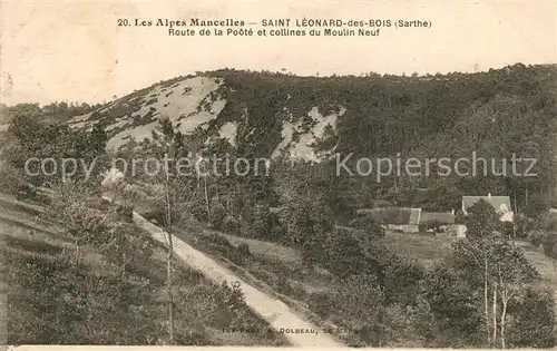 AK / Ansichtskarte Saint Leonard des Bois Route de la Poote et collinse du Moulin Neuf Saint Leonard des Bois