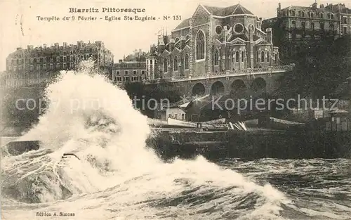 AK / Ansichtskarte Biarritz_Pyrenees_Atlantiques Eglise Ste Eugenie Biarritz_Pyrenees