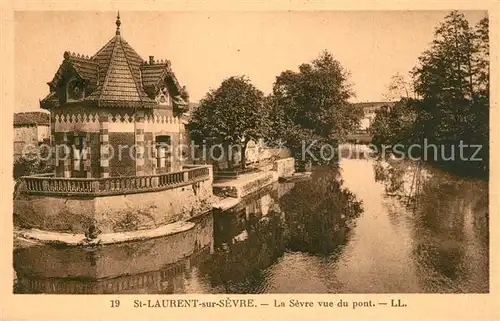 AK / Ansichtskarte Saint Laurent sur Sevre La S?vre vue du pont Saint Laurent sur Sevre