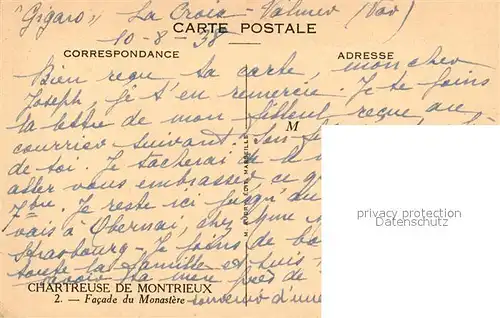 AK / Ansichtskarte Montrieux en Sologne Chartreuse Facade du Monast?re Montrieux en Sologne