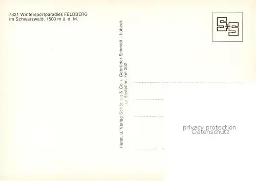 AK / Ansichtskarte Feldberg_Schwarzwald Skilift Feldberg Schwarzwald