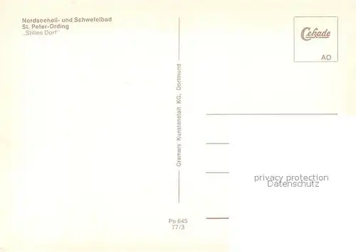 AK / Ansichtskarte St_Peter Ording Stilles Dorf  St_Peter Ording
