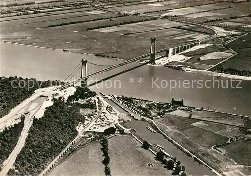 AK / Ansichtskarte Tancarville Le Pont vue aerienne Tancarville