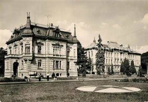 AK / Ansichtskarte Velky_Senov_Gross_Schoenau Budova MNV a zakladni devitileta skola Velky_Senov_Gross_Schoenau