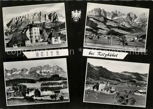 AK / Ansichtskarte Reith_Kitzbuehel Schloss Landschaftspanorama See Alpen Reith Kitzbuehel