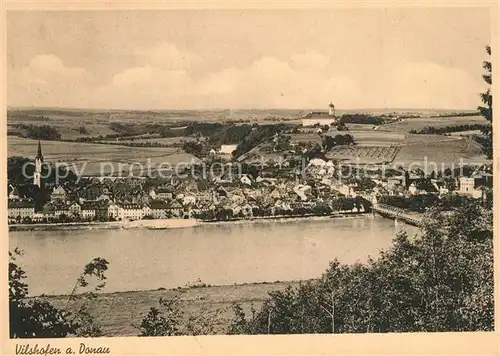 AK / Ansichtskarte Vilshofen_Donau Panorama Blick ueber die Donau Vilshofen Donau