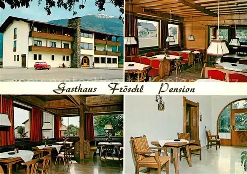 AK / Ansichtskarte Baumkirchen Gasthaus Pension Froeschl Gastraum Baumkirchen