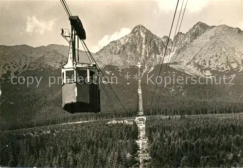 AK / Ansichtskarte Seilbahn Tatransky Narodny Park Lanovka na Skalnate Pleso Seilbahn