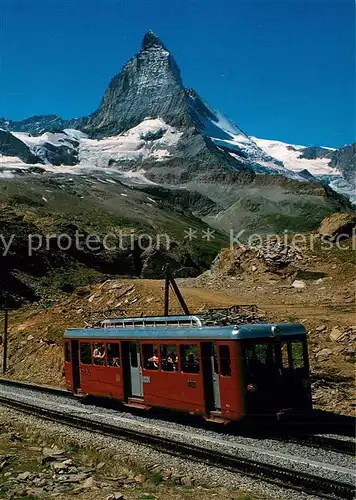 AK / Ansichtskarte Gornergratbahn Matterhorn Mont Cervin Zermatt Gornergratbahn