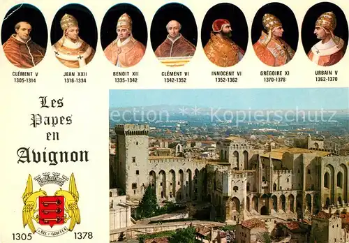 AK / Ansichtskarte Papst Papes en Avignon Urbain V Gregoire XI Innocent VI  