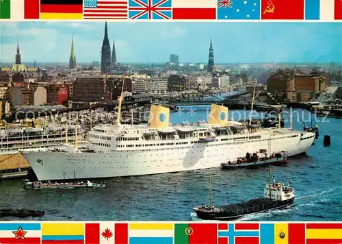 AK / Ansichtskarte Schiffe_Ships_Navires Gripsholm Hamburg Hafen 