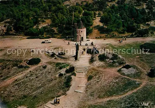 AK / Ansichtskarte Fontvieille Fliegeraufnahme Moulin de Daudet  Fontvieille