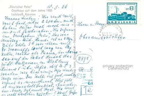 AK / Ansichtskarte Loiblpass Deutscher Peter Gasthaus  Loiblpass