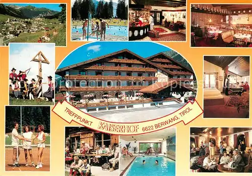 AK / Ansichtskarte Berwang_Tirol Sporthotel Kaiserhof Schwimmbad Tennis Berwang Tirol