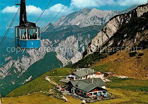 AK / Ansichtskarte Garmisch Partenkirchen Hochalm mit Karwendel und Hochalmseilbahn Garmisch Partenkirchen