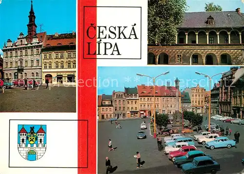 AK / Ansichtskarte Ceska_Lipa Radnice Cerveny dum z roku Namesti Miru Ceska_Lipa
