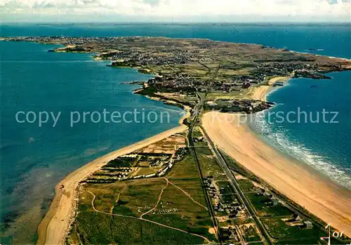 AK / Ansichtskarte Quiberon_Morbihan Vue generale aerienne de la presquile et de letranglement de Penthievre Quiberon Morbihan