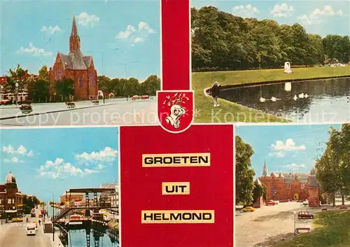 AK / Ansichtskarte Helmond Oud Ned Herv Kerk Warande Kasteel Raadhuis Stadsbrug Helmond