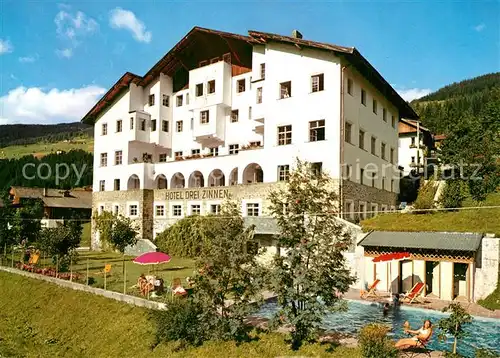 AK / Ansichtskarte Sexten_Sesto_Suedtirol Hotel Drei Zinnen Swimming Pool Sexten_Sesto_Suedtirol