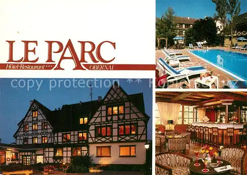 AK / Ansichtskarte Obernai_Bas_Rhin Hotel Restaurant Le Parc Piscine Obernai_Bas_Rhin