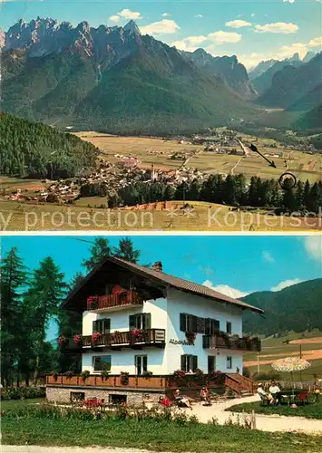 AK / Ansichtskarte Toblach_Suedtirol Gaestehaus Pension Alpenheim Landschaftspanorama Dolomiten Toblach_Suedtirol