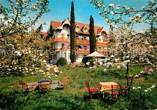 AK / Ansichtskarte Meran_Merano Pensione Angelica Garten Baumbluete Meran Merano