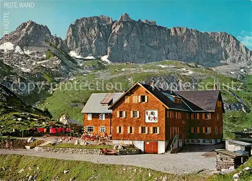 AK / Ansichtskarte Lech_Vorarlberg Freiburger Huette gegen die Rote Wand Lechquellengebirge Lech Vorarlberg