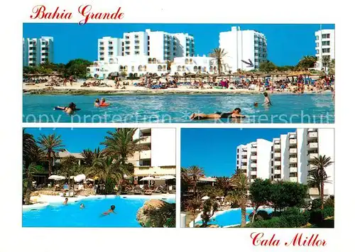AK / Ansichtskarte Cala_Millor_Mallorca Aparthotel Bahia Grande Piscine Playa Cala_Millor_Mallorca
