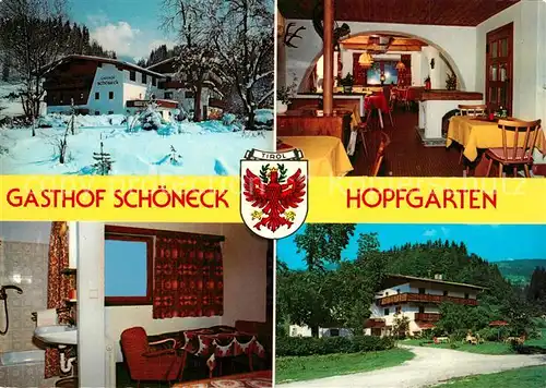AK / Ansichtskarte Hopfgarten_Brixental Gasthof Schoeneck Restaurant Pension Hopfgarten Brixental