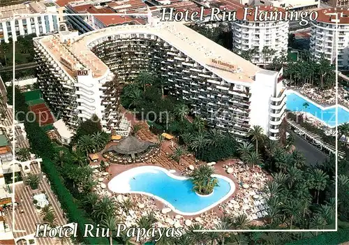 AK / Ansichtskarte Playa_del_Ingles Hotel Riu Flamingo Hotel Riu Papayas vista aerea Playa_del_Ingles