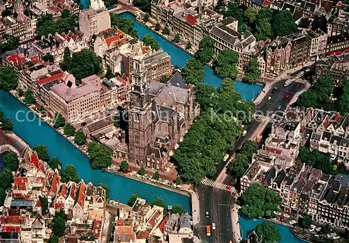 AK / Ansichtskarte Amsterdam_Niederlande Westerkerk luchtopname Amsterdam_Niederlande