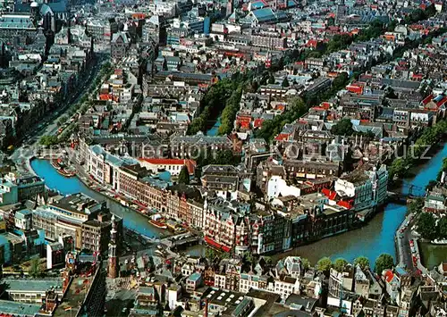 AK / Ansichtskarte Amsterdam_Niederlande Centrum met Rokin luchtopname Amsterdam_Niederlande