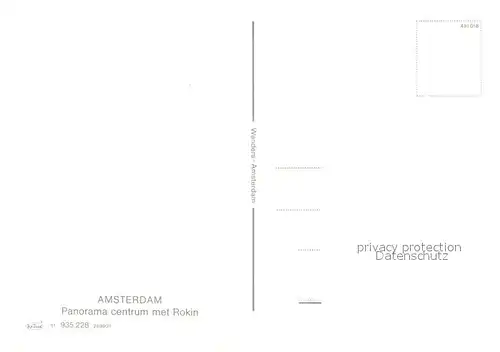AK / Ansichtskarte Amsterdam_Niederlande Centrum met Rokin luchtopname Amsterdam_Niederlande